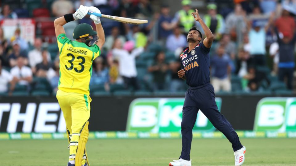 Marnus Labuschagne was Natarajan's maiden ODI wicket