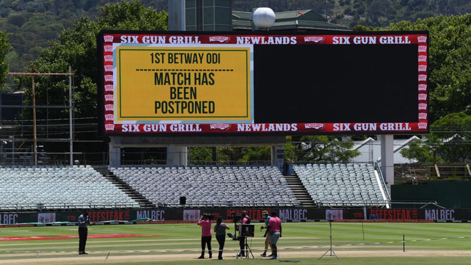 The first ODI between England and South Africa at Cape Town was postponed due to a Covid-19 scare