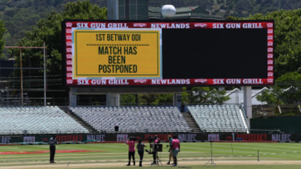 The first ODI between England and South Africa at Cape Town was postponed due to a Covid-19 scare