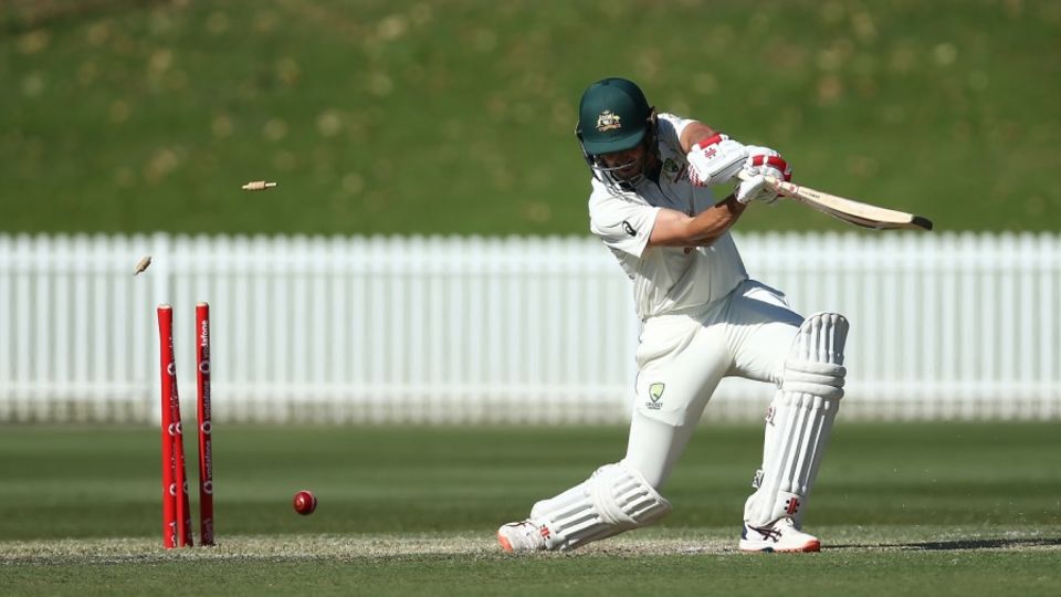 Joe Burns is bowled