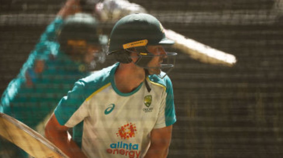 Joe Burns focuses in the nets
