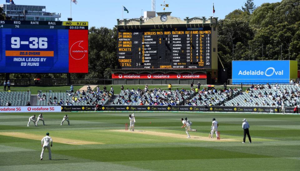 India had gained a first-innings lead in the 2020-21 Adelaide Test, but were bowled out for 36 in the second innings, and went on to lose the match by eight wickets
