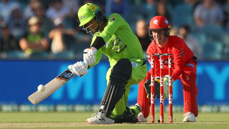 Oliver Davies hit five sixes in five balls against Melbourne Renegades