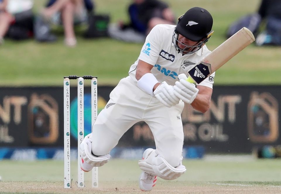 Neil Wagner is felled by a yorker