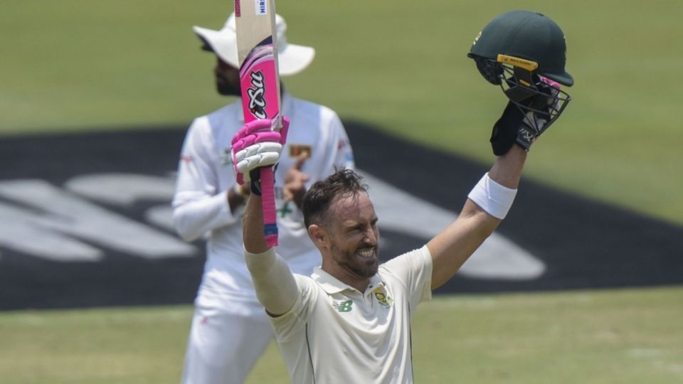 Faf du Plessis raised his 10th Test century