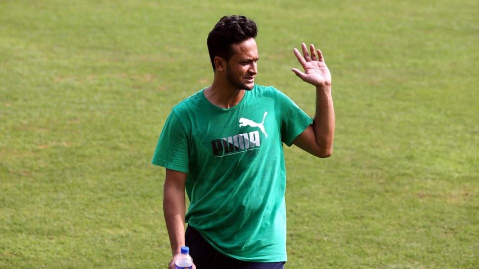 Shakib Al Hasan takes part in a training session