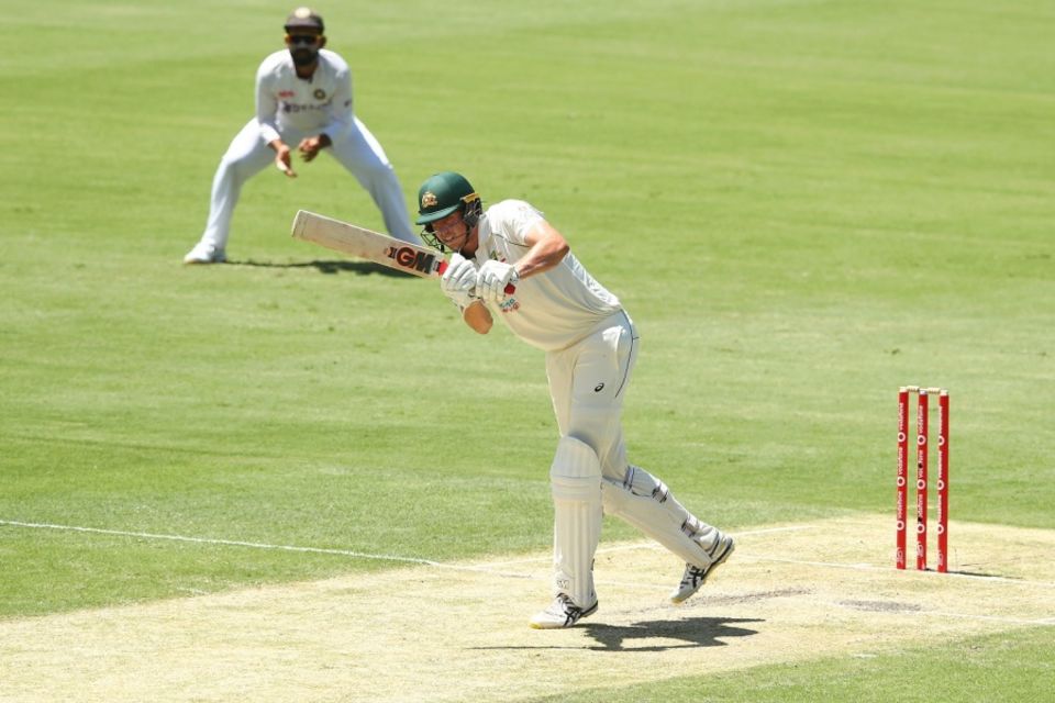 Cameron Green punches down the ground