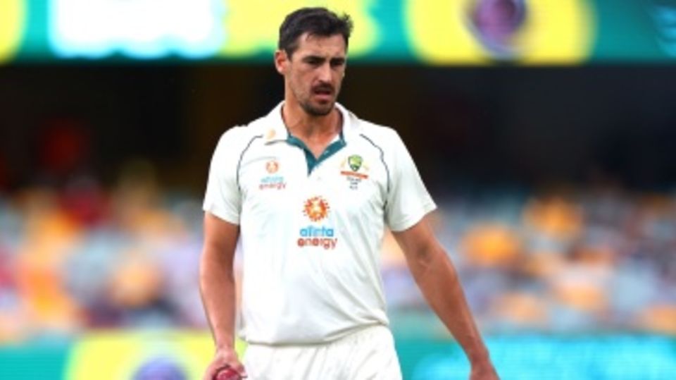 Mitchell Starc seemed in a little discomfort at the Gabba
