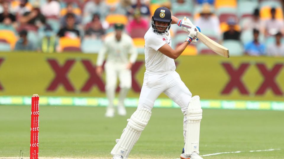 Shubman Gill drives into the off side