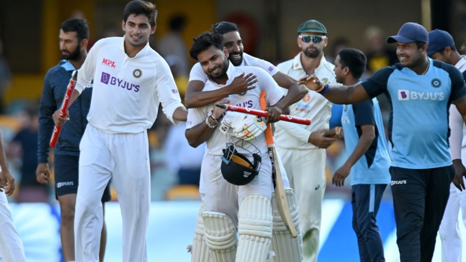 Rishabh Pant is all smiles after guiding India home to the Border-Gavaskar Trophy in 2021