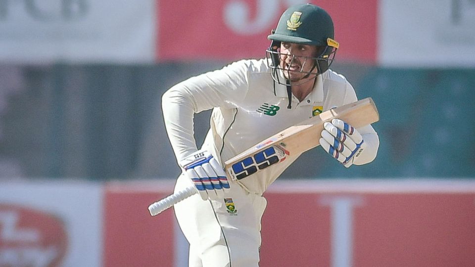 Quinton de Kock works one on the leg side