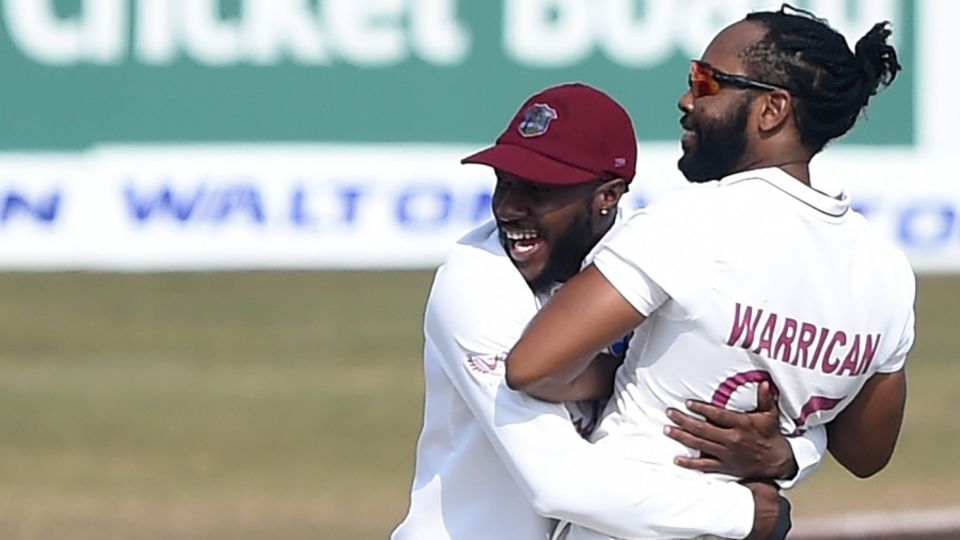 Jomel Warrican picked up three of the five wickets to fall