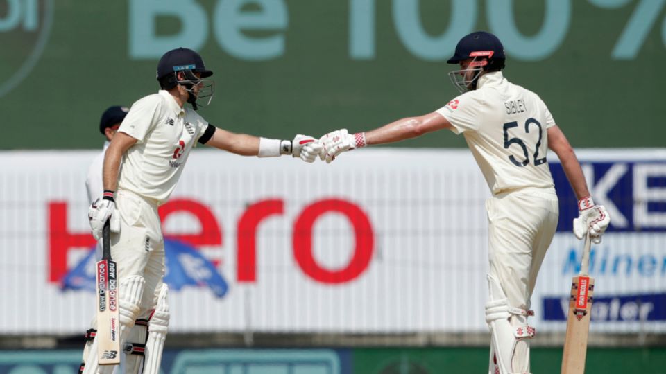 Joe Root shared a 200-run stand with Dom Sibley