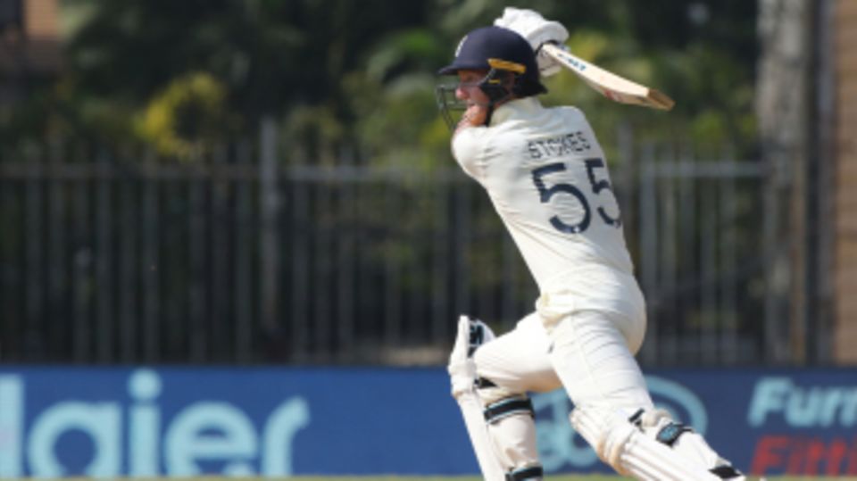 Ben Stokes went for his runs on the second morning