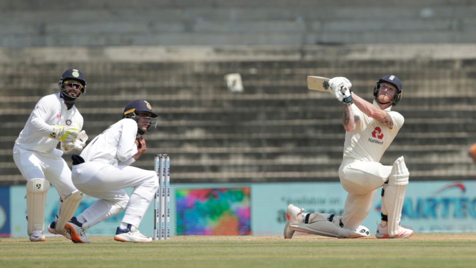 Ben Stokes took on the sweep shot when the ball started misbehaving out of the rough