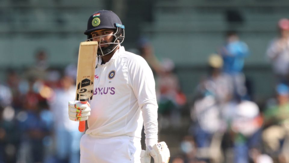 Rishabh Pant teed off to complete a fifty on the second morning