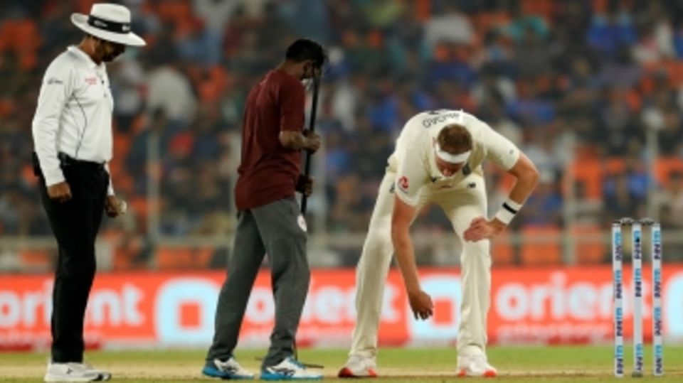 Stuart Broad had some work done on his landing zone