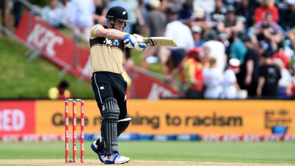 Jimmy Neesham smashed six sixes in 16 balls in Dunedin