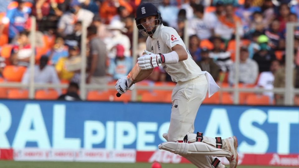 Joe Root sets off for a run