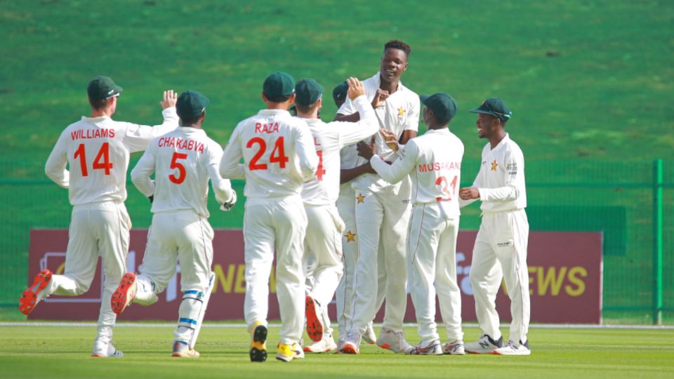 Abdul Malik was out first ball on debut, removed by Blessing Muzarabani, who also became the first Zimbabwe player to strike with the first ball of a Test