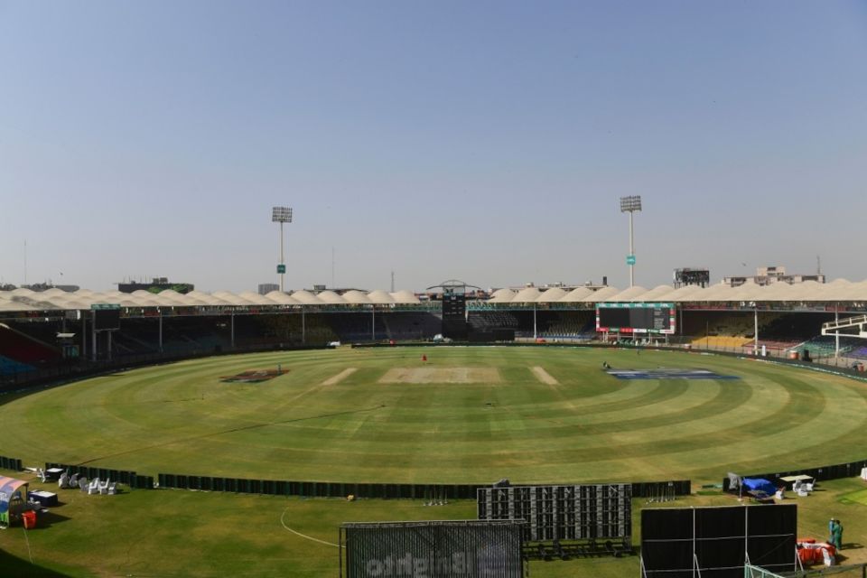 The National Stadium in Karachi on March 4 this year. Mutiple Covid-19 protocol breaches forced the postponement of the PSL mid-tournament for the second year in a row