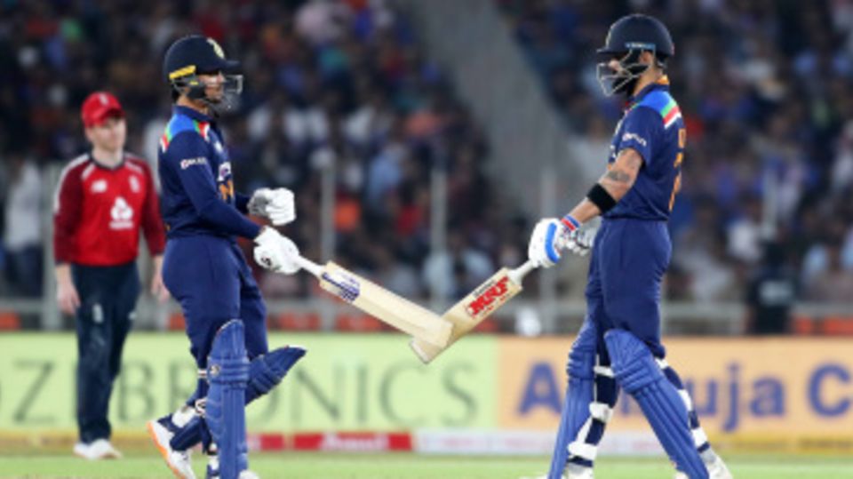 Ishan Kishan and Virat Kohli put on a rapid fifty stand