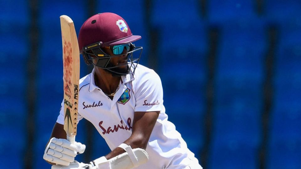 Kraigg Brathwaite spent 813 minutes batting across both innings, the most by a West Indies player in Tests