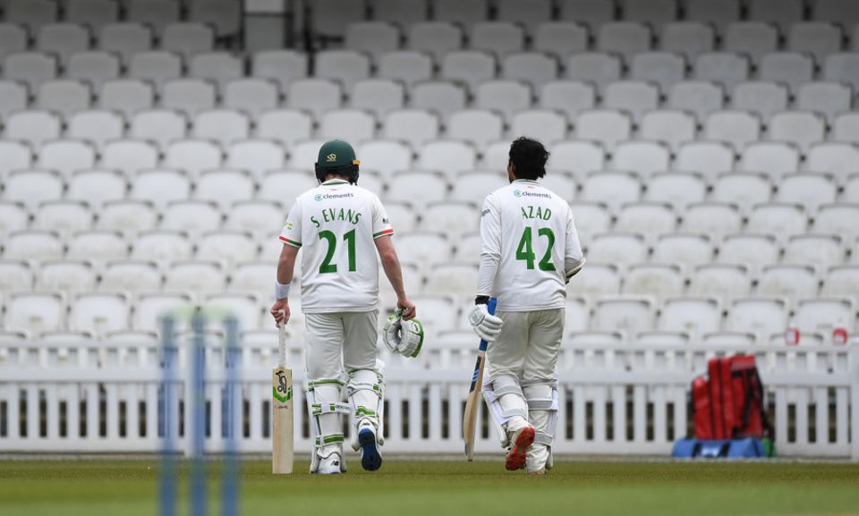 Hassan Azad and Sam Evans added 130 for the first wicket