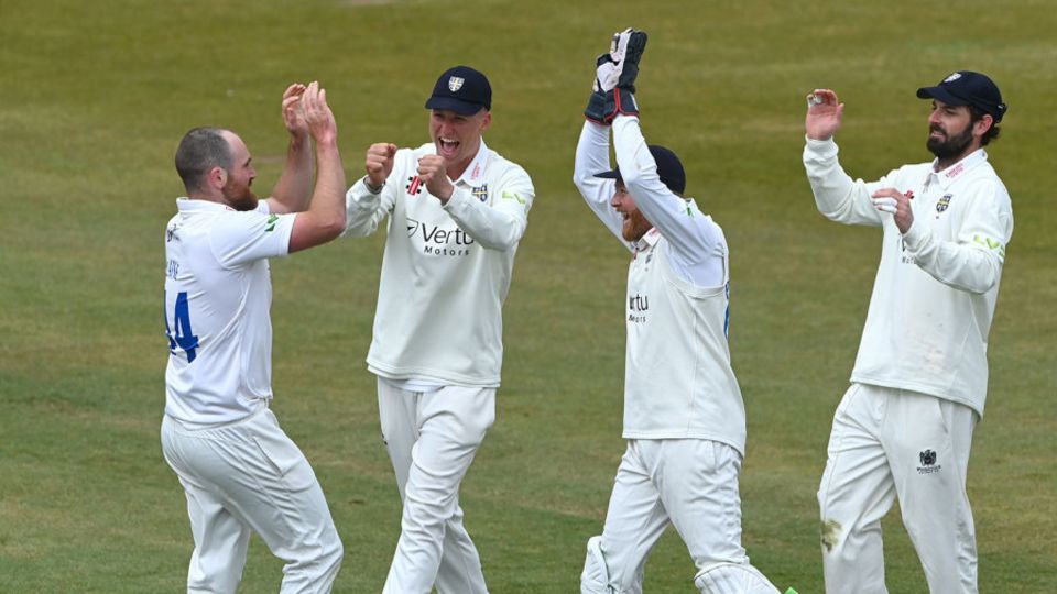 Ben Raine claimed five wickets for two runs in his first 39 balls