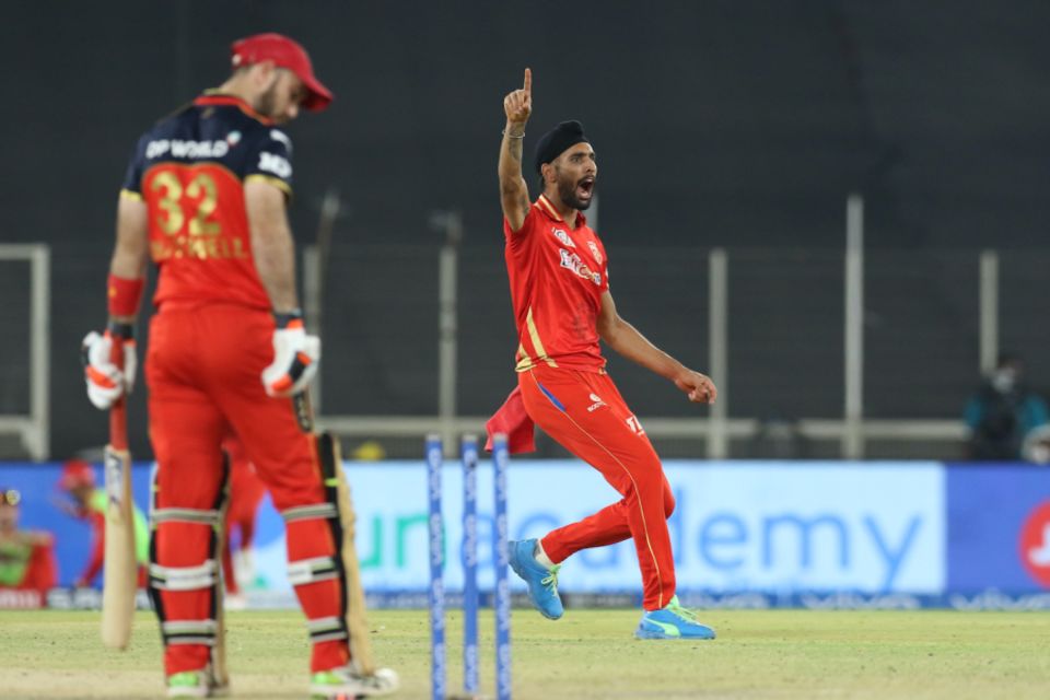 Harpreet Brar is thrilled to dismiss Glenn Maxwell