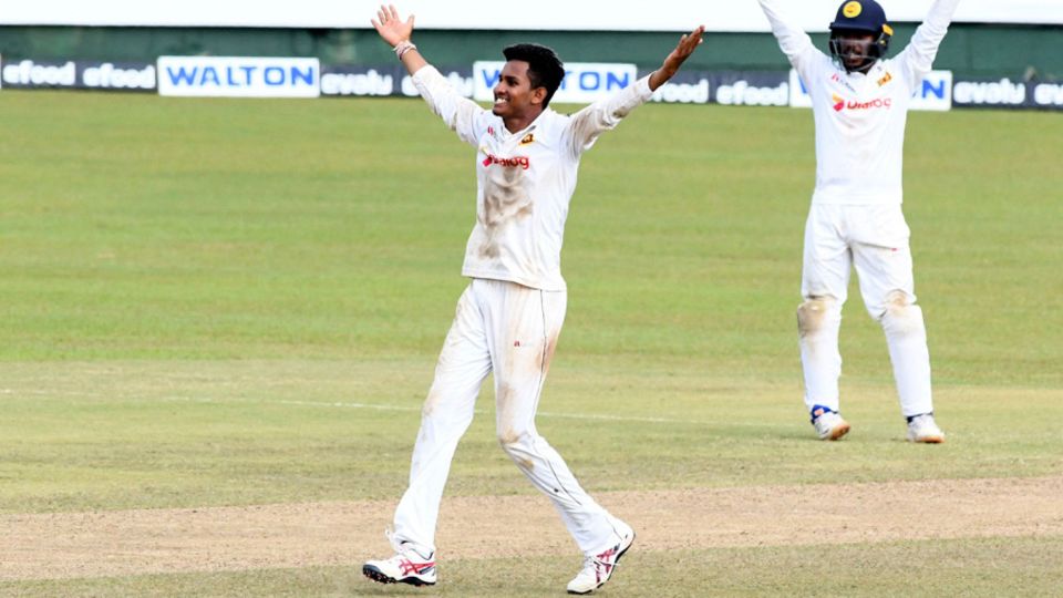 Praveen Jayawickrama has picked up eight wickets in the match so far