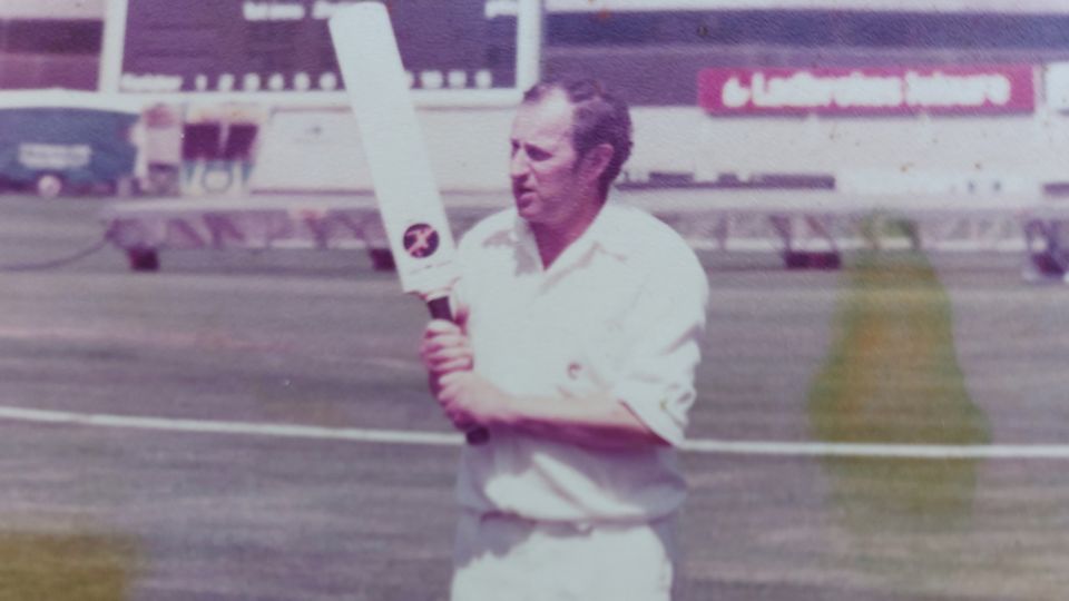 Peter Sutcliffe coaching on the outfield