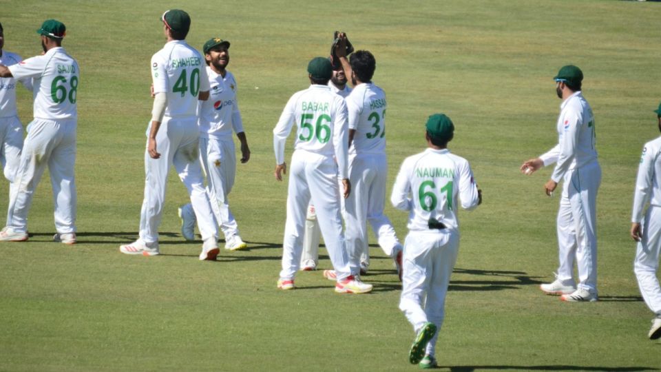 Hasan Ali celebrates one of his five wickets