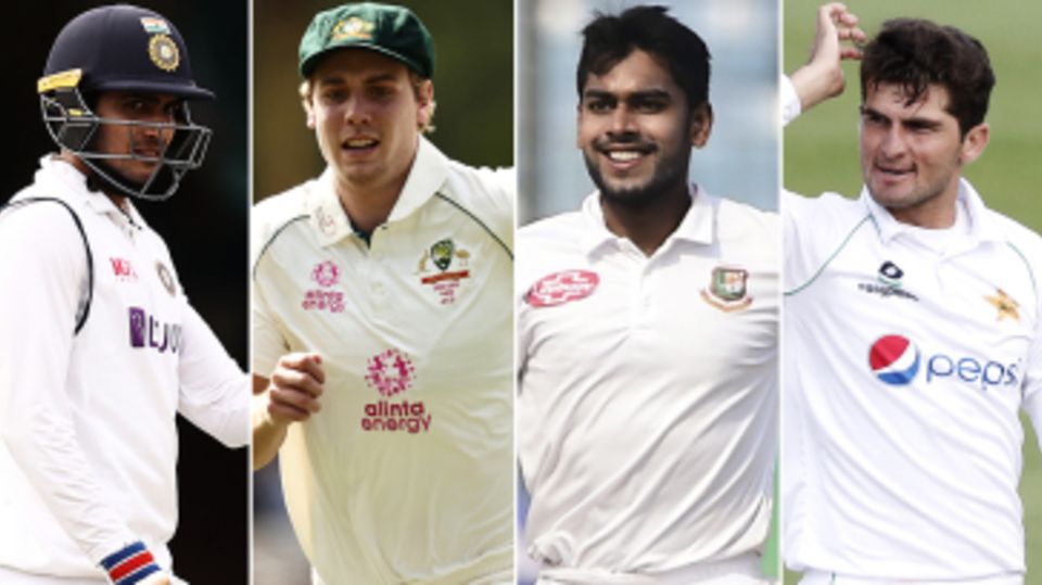 Composite: Shubman Gill, Cameron Green, Mehidy Hasan and Shaheen Afridi