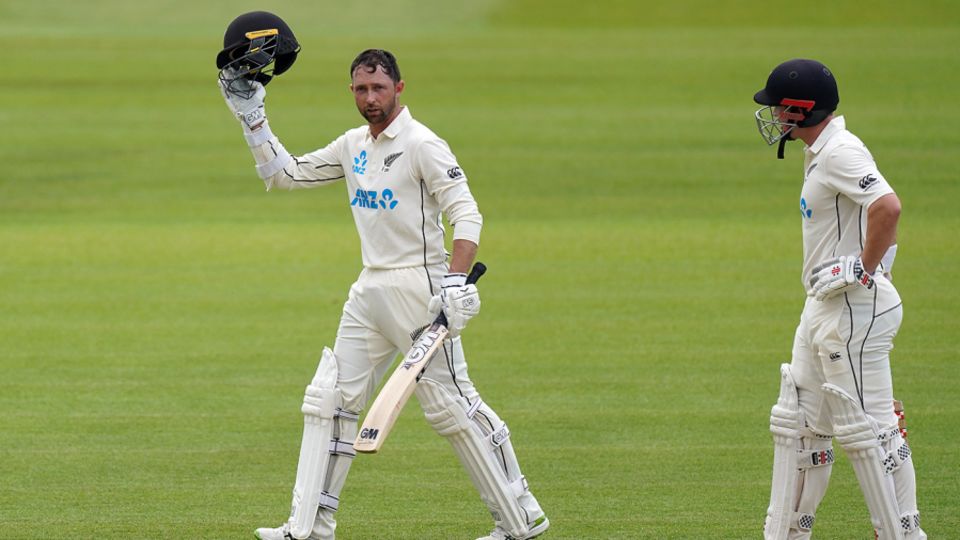 Devon Conway celebrates his century on debut