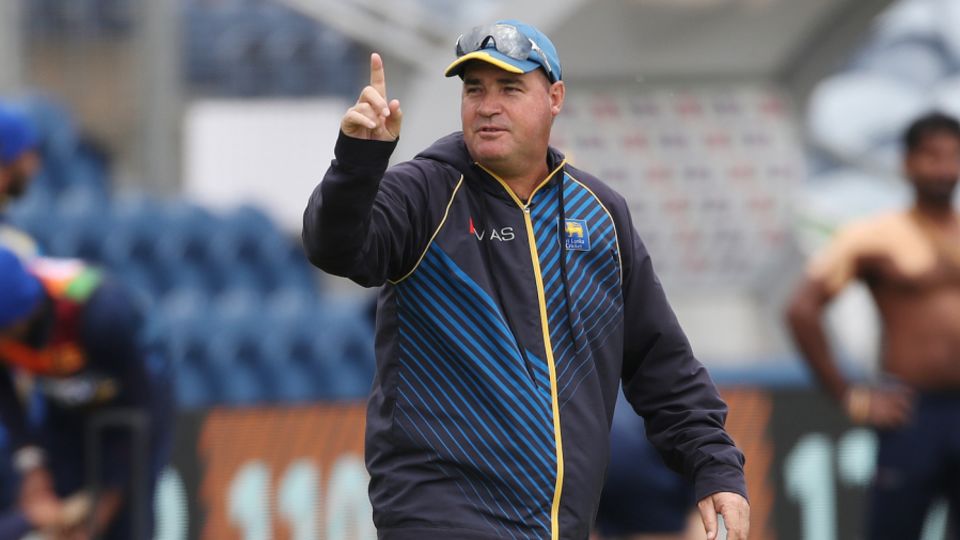 Mickey Arthur gives his final decision during a nets session