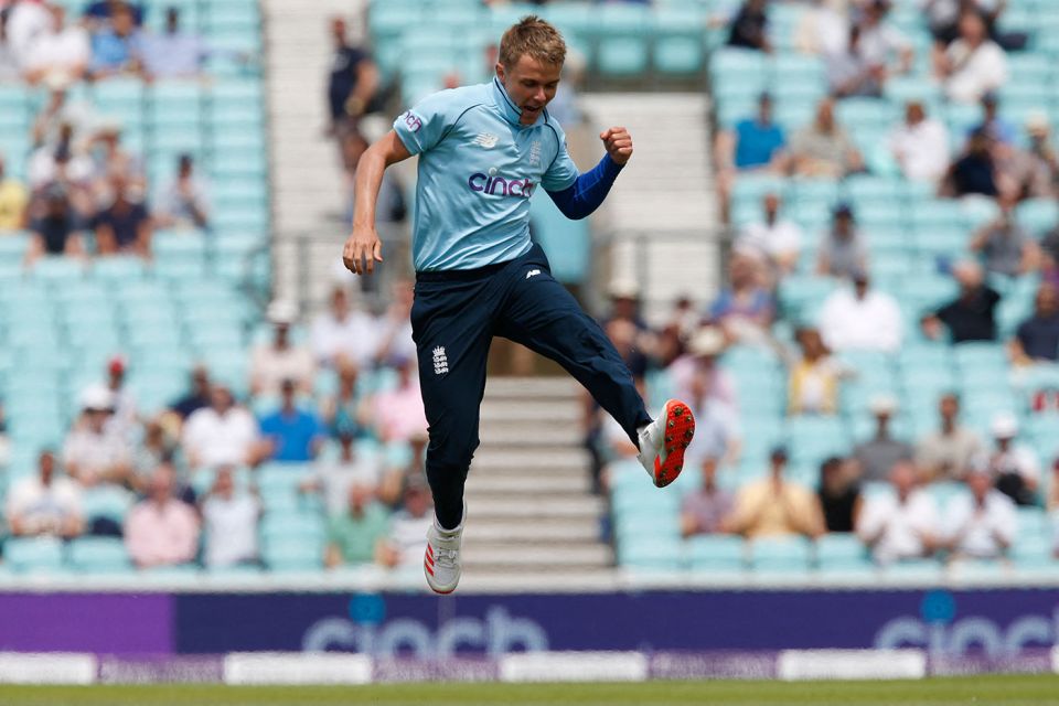 Sam Curran leaps in celebration