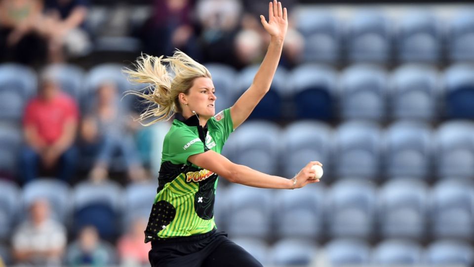 Lauren Bell in her delivery stride