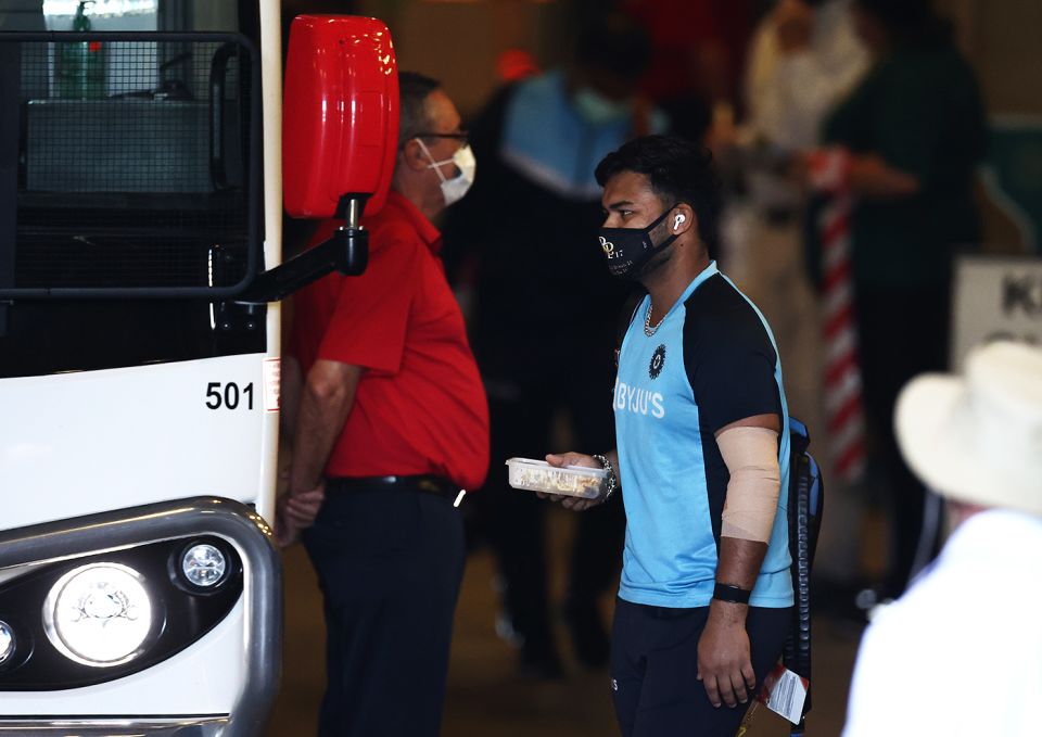 Hotel, bus, ground, repeat: Rishabh Pant during India's long multi-format Australia tour last year, which immediately followed the IPL in the UAE and preceded India's four-Test home series against England