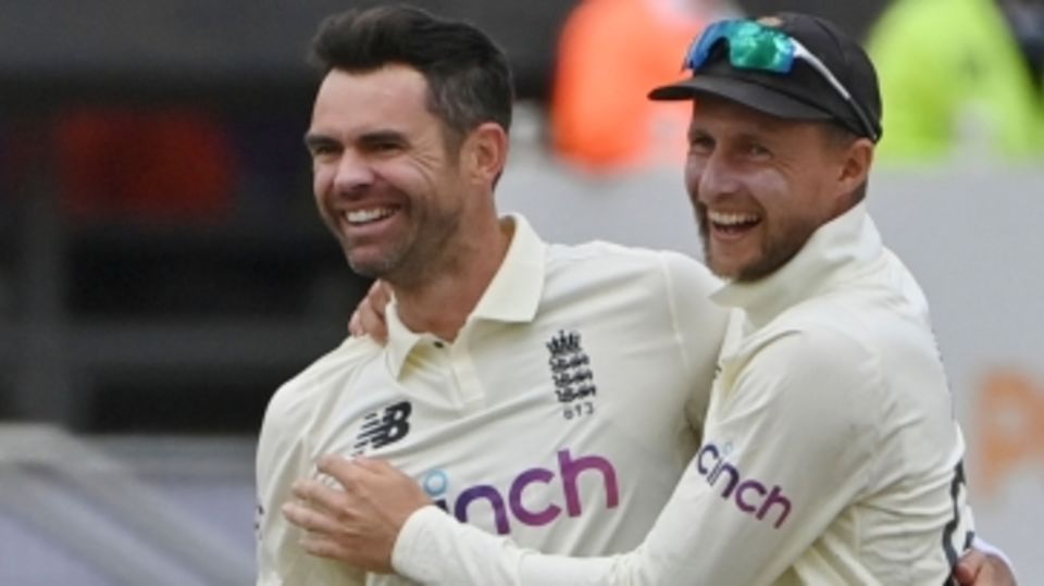 James Anderson gave Joe Root reasons to smile on the second afternoon at Trent Bridge