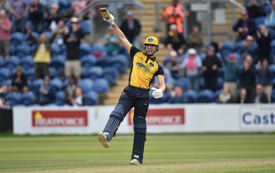 Joe Cooke celebrates the moment of victory