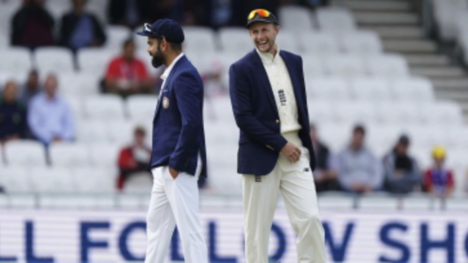 Joe Root found a reason to smile despite losing the toss to Virat Kohli
