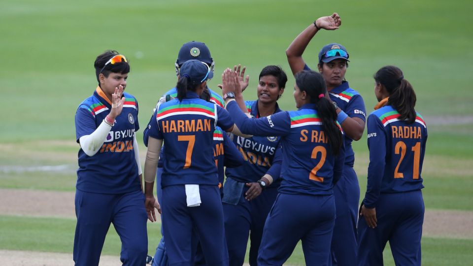 The India players celebrate