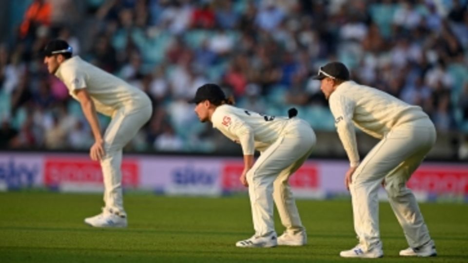 England's slip cordon watches and waits