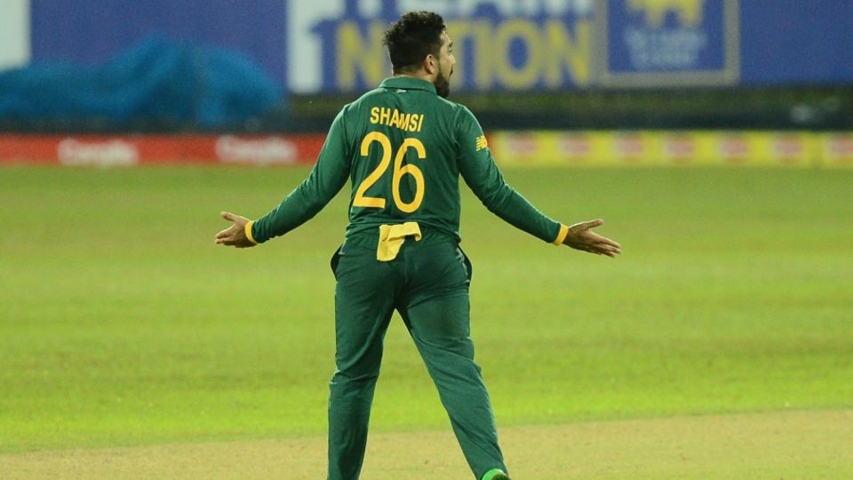 Tabraiz Shamsi struck after the rain break again to finish with a five-for
