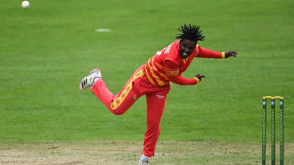 Wessley Madhevere became the third Zimbabwe bowler to claim a hat-trick in ODIs