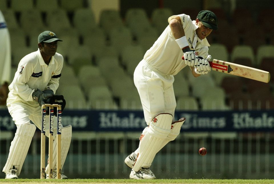 In Australia's innings win in Sharjah in 2002, Matthew Hayden made 119 while Pakistan managed a combined total of 112 runs in their two innings