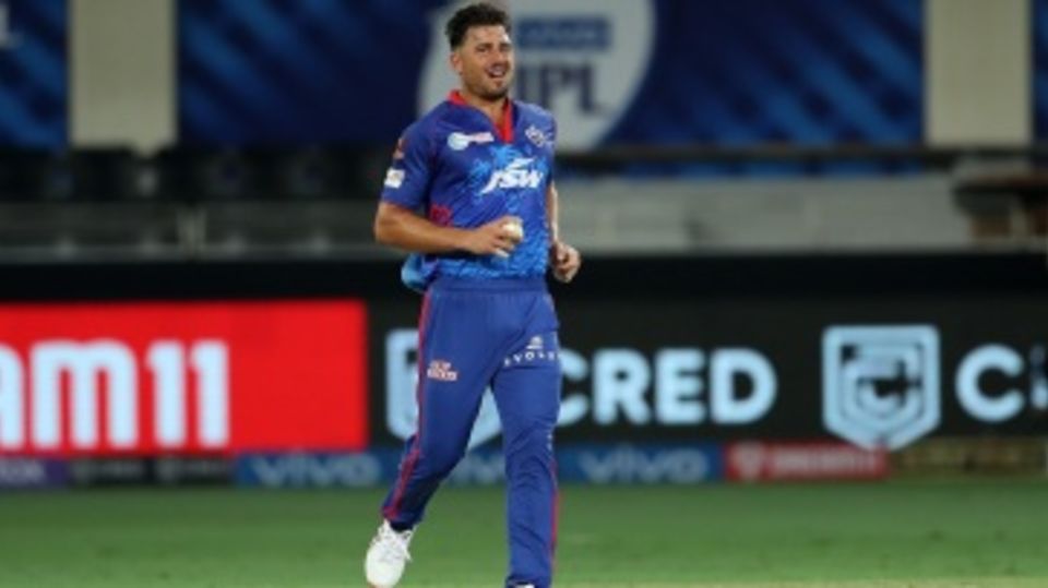 Injury scare: Marcus Stoinis left the field after bowling just seven balls