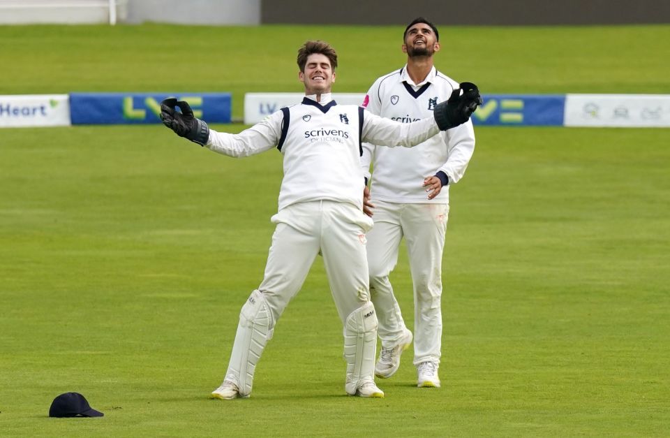 Michael Burgess claimed the catch that sealed the Bob Willis Trophy