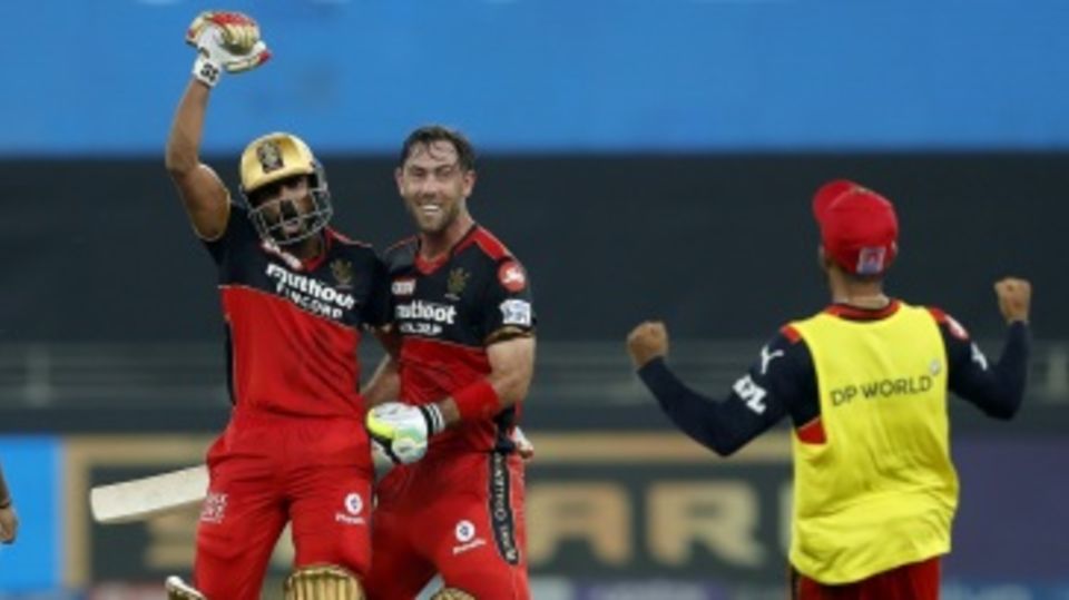 Attached at the hip: Srikar Bharat and Glenn Maxwell led RCB to a very fine victory